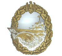 Navy Destroyer Badge by Otto Schickle