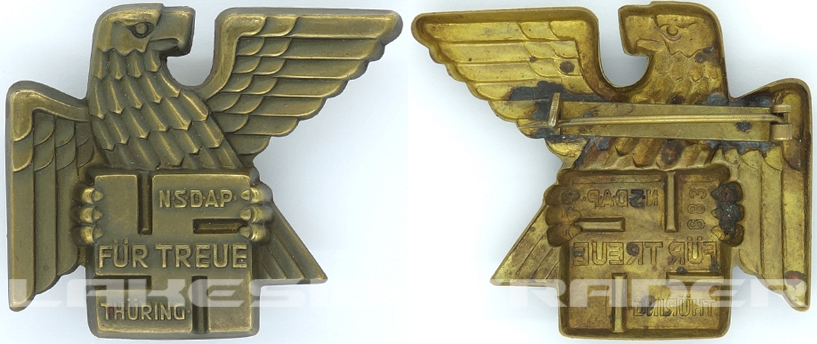 Gau Honor Thüringen Traditions Badge in Bronze