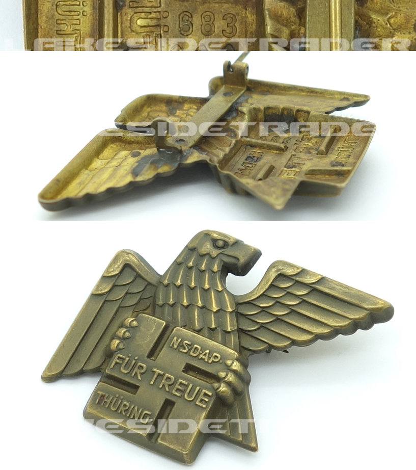 Gau Honor Thüringen Traditions Badge in Bronze