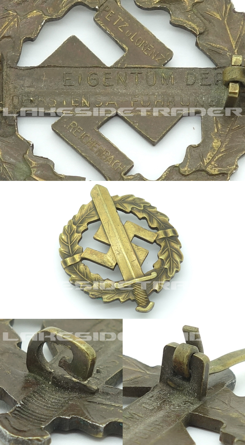 SA Sports Badge in Bronze by Petz & Lorenz 