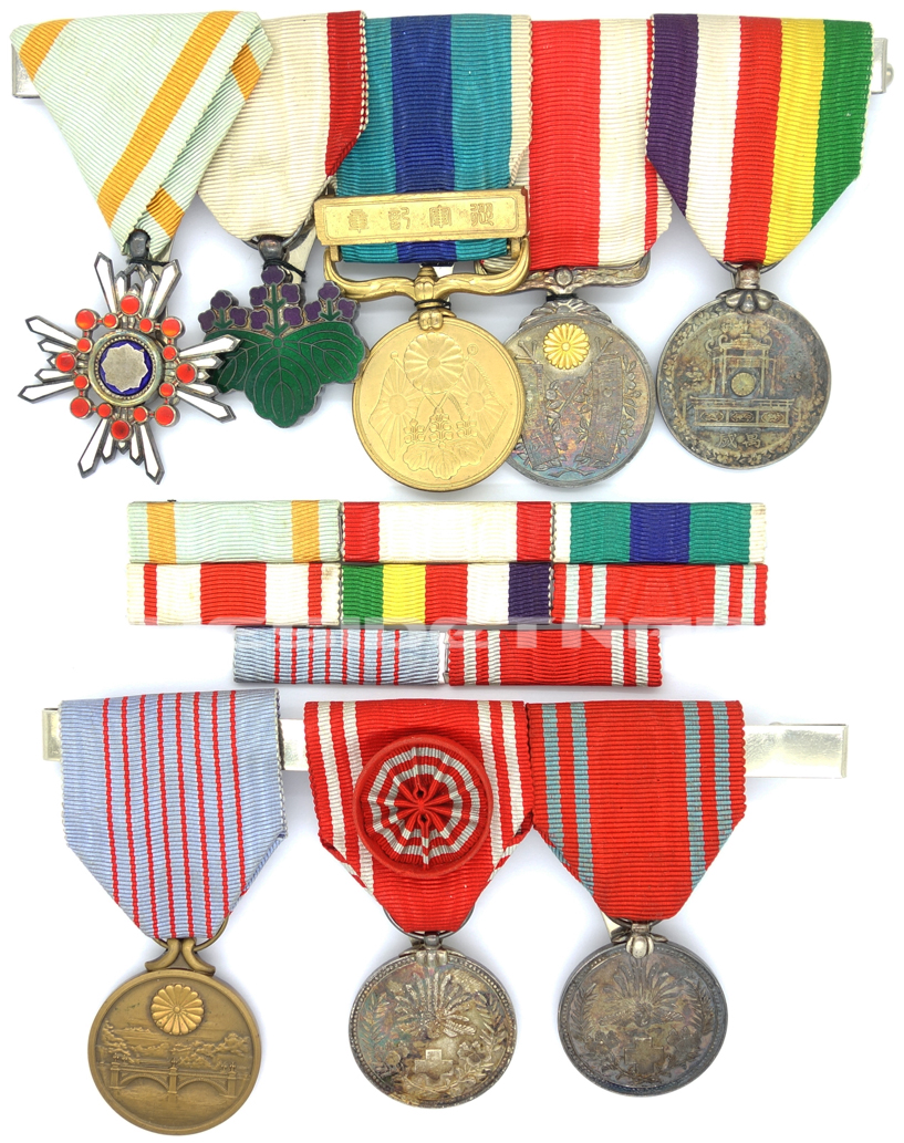 Japan - Eight-Piece Medal and Ribbon Bar