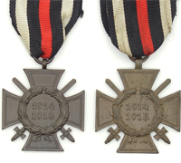 2 Hindenburg Crosses with Swords