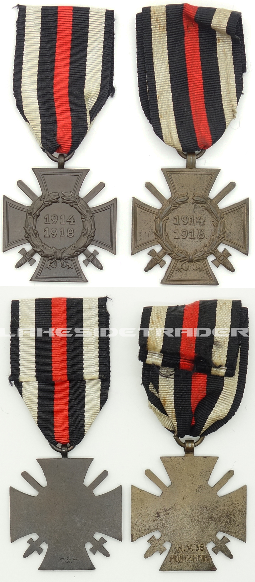 2 Hindenburg Crosses with Swords