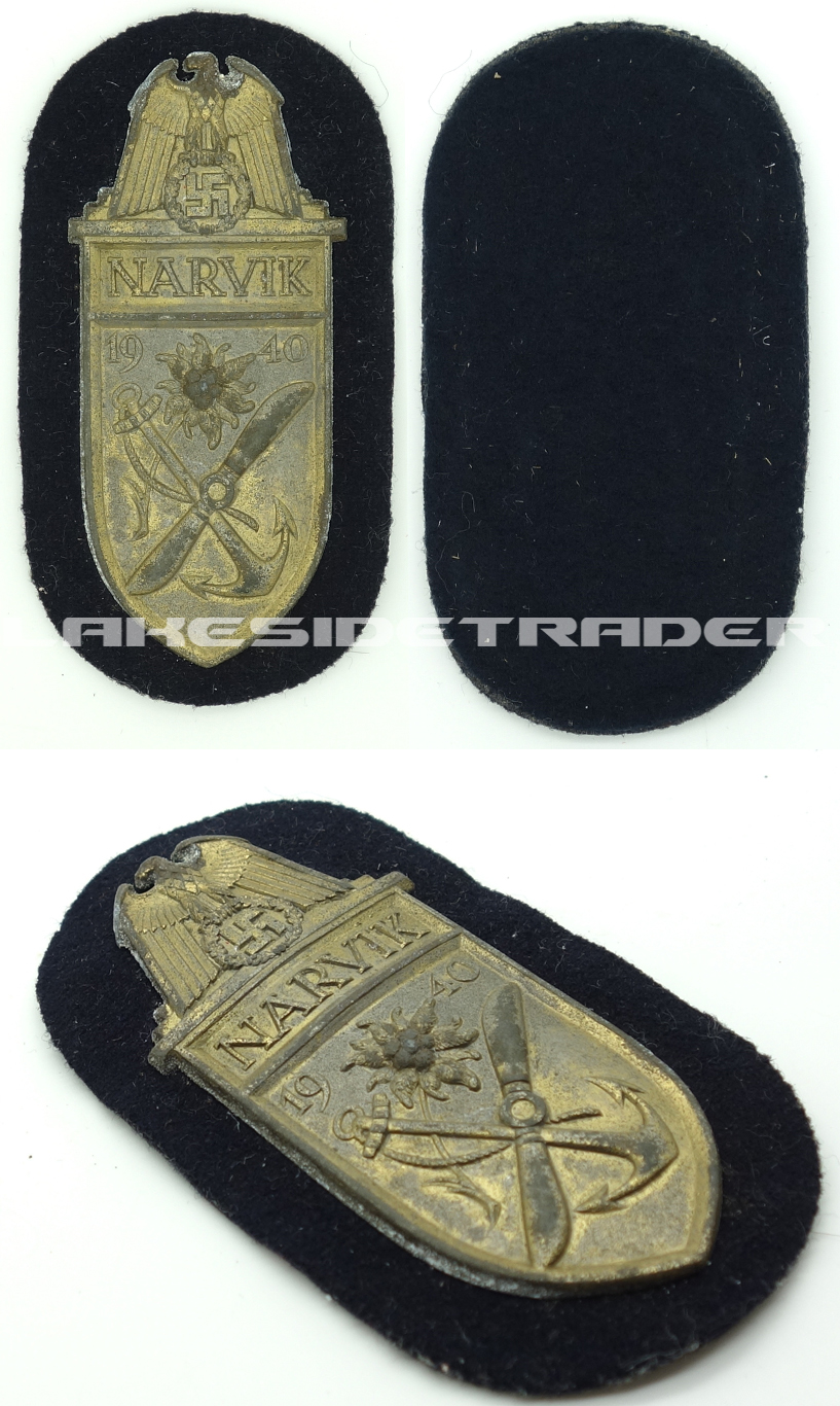 Navy Gold Narvik Shield