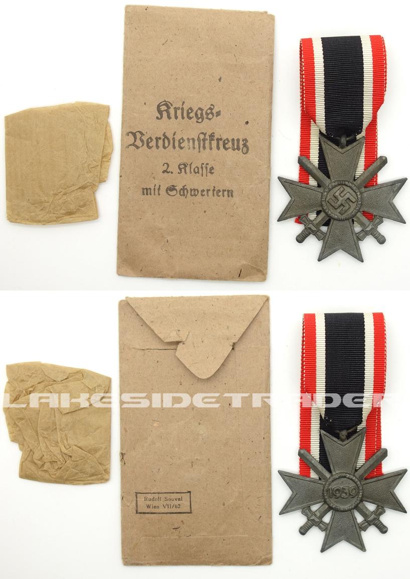 2nd Class War Merit Cross with Swords in Issue Packet