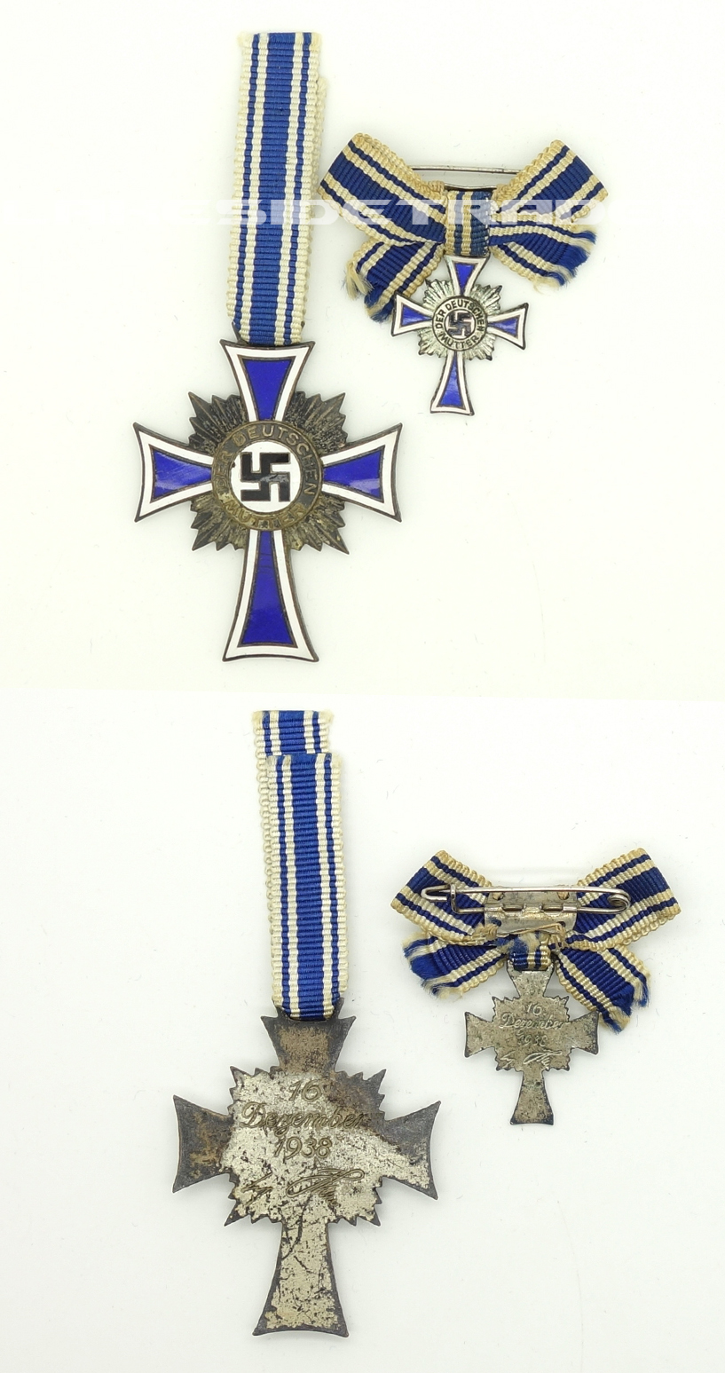 Honor Cross of the German Mother in Silver w Mini