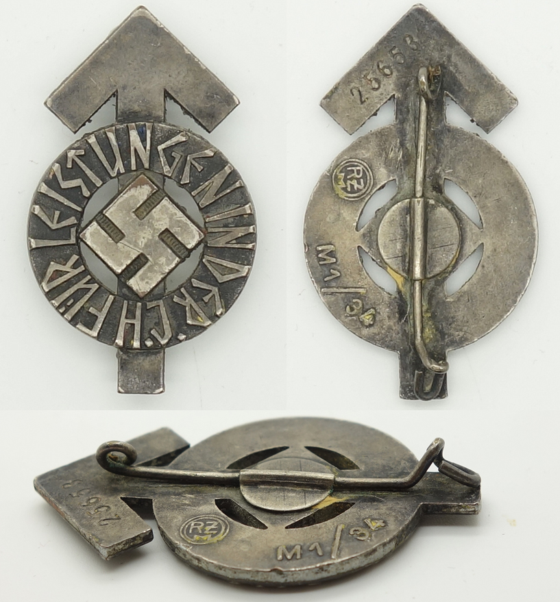 Silver HJ Proficiency Badge by RZM M1/34