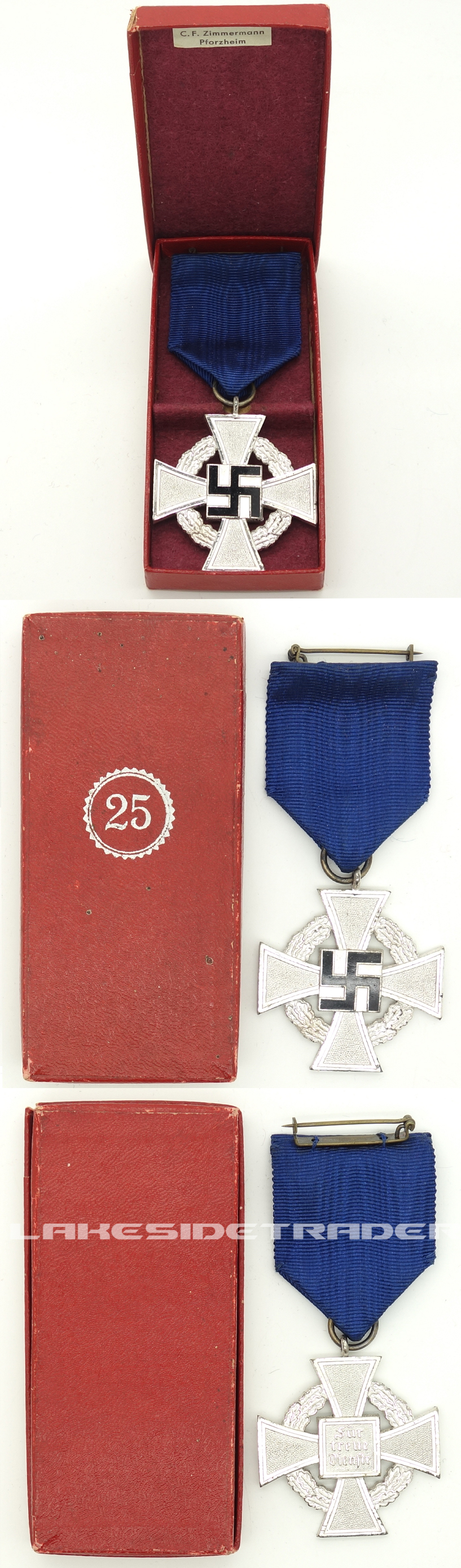 Cased 25 Year Faithful Service Cross