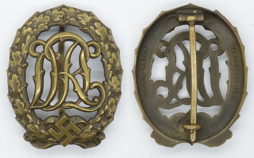 Bronze DRL Sports Badge by Werstein & Jena