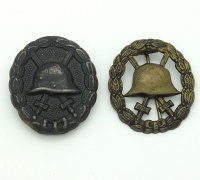 Two Imperial Black Wound Badges