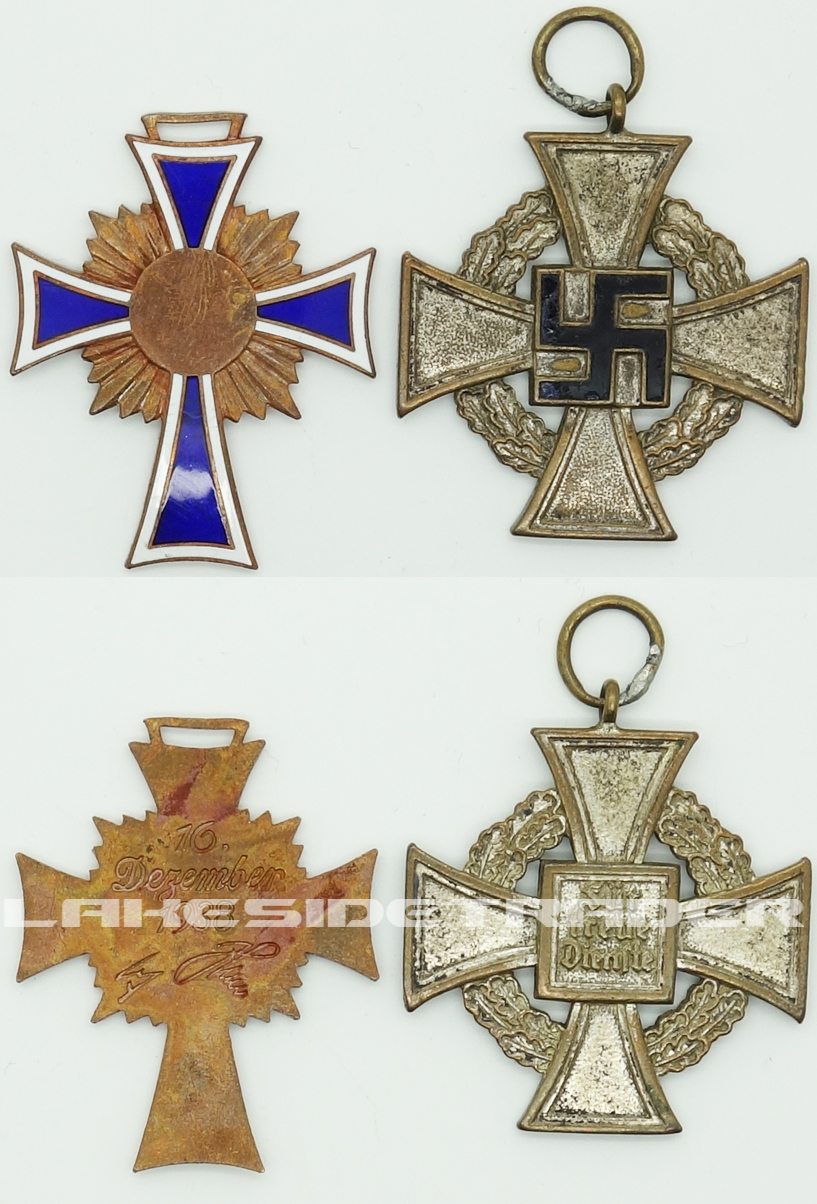 2 damaged 3rd Reich awards