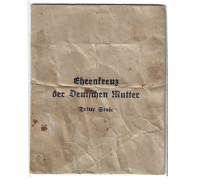 Issue packet for Bronze Mothers Cross in Bronze by 138