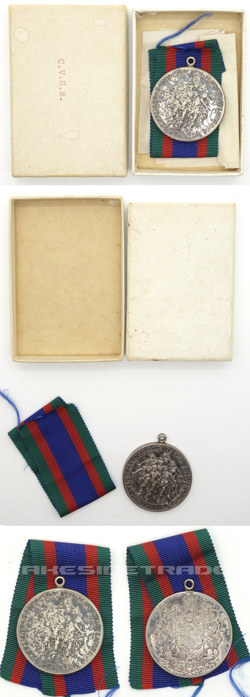 Cased Canadian Volunteer Service Medal