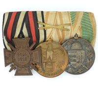Austro-Hungarian, WWI - Three-Piece Medal Bar