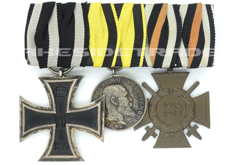 German Empire, Württemberg - Three Piece Medal Bar