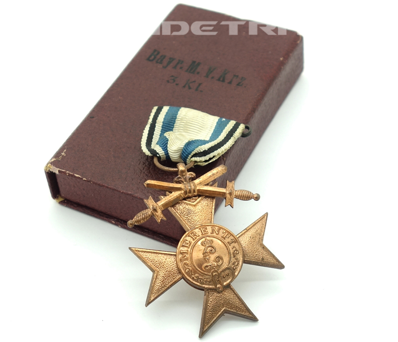 Bavaria - Cased 3rd Class Military Merit Cross
