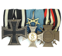 German Empire, Württemberg - Three-Piece Medal Bar