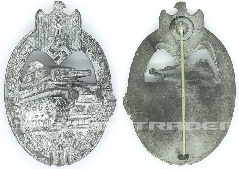 Panzer Assault Badge in Silver by A.S.
