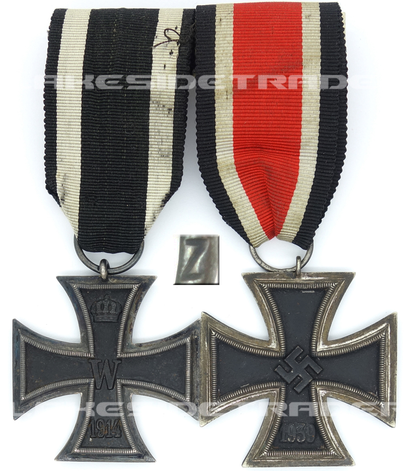 Two-Piece 2nd Class Iron Cross 1914/1939 Medal Bar