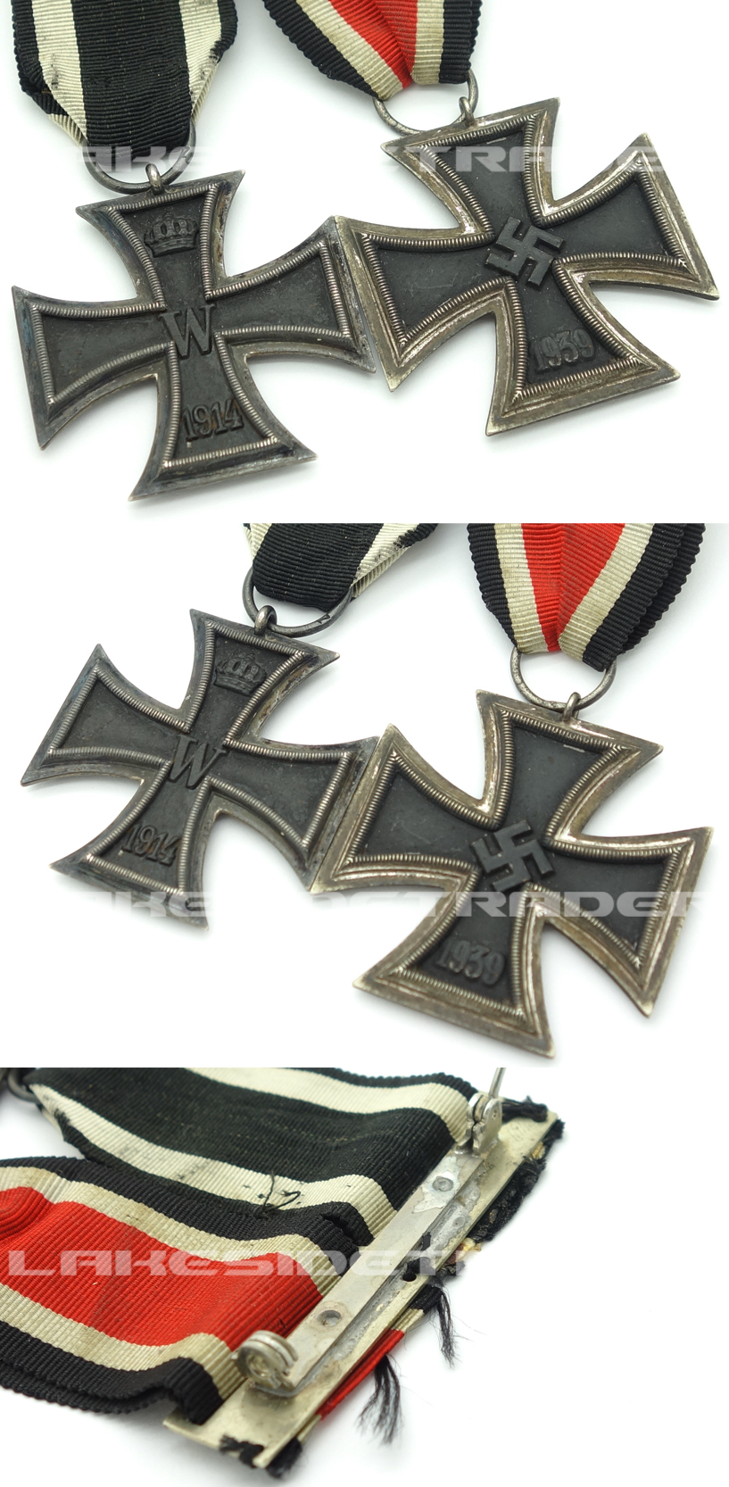 Two-Piece 2nd Class Iron Cross 1914/1939 Medal Bar