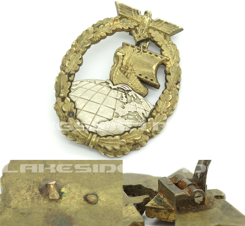 Navy Auxiliary Cruiser War Badge by Juncker