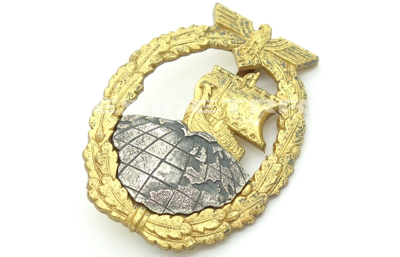 Post War - Navy Auxiliary Cruiser War Badge by S&L