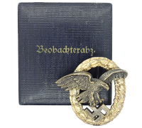 Cased Luftwaffe Observer Badge by Juncker