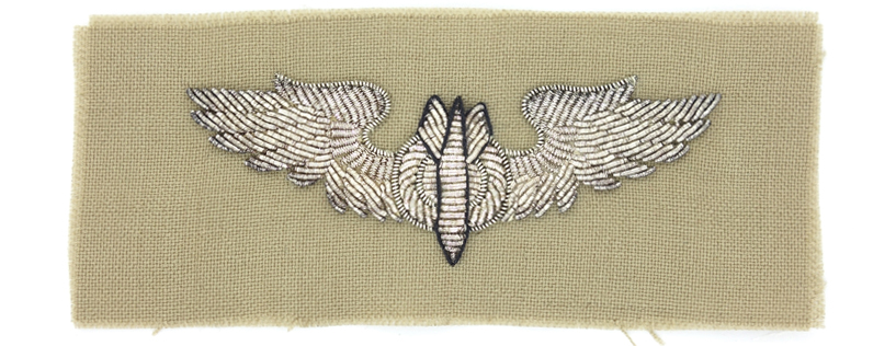 US, WWII - Bullion Army Air Force Officers Bombardier Wing