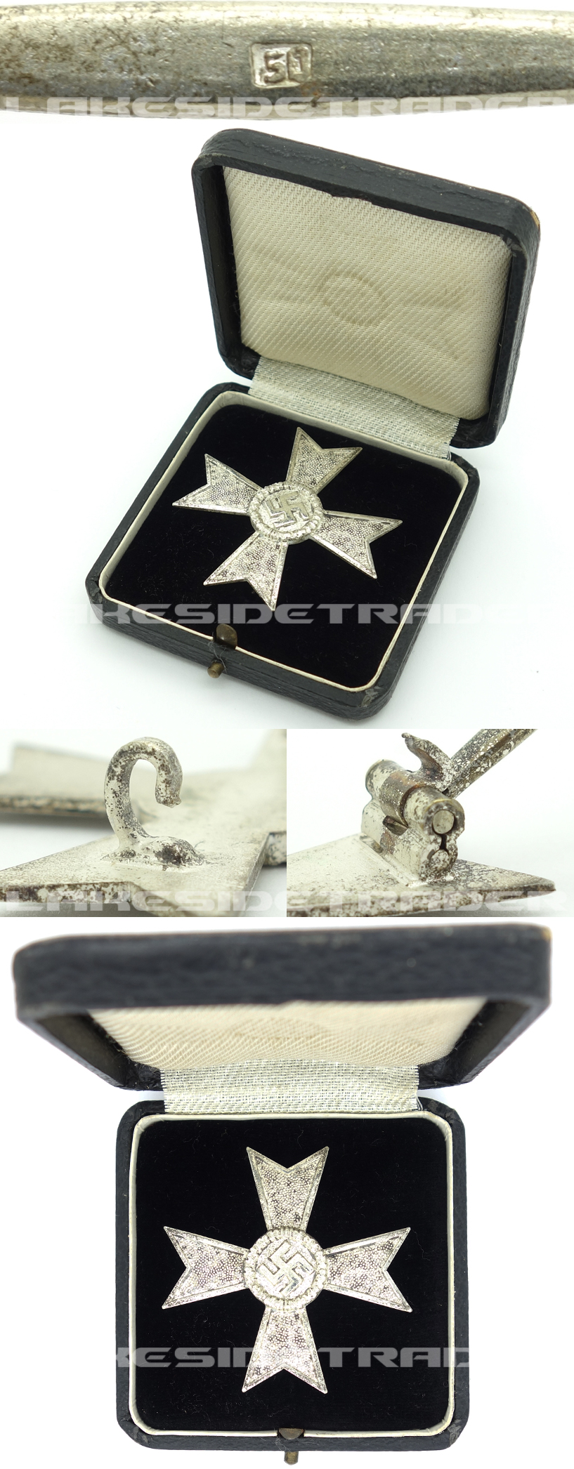 Cased 1st Class War Merit Cross without Swords by 50