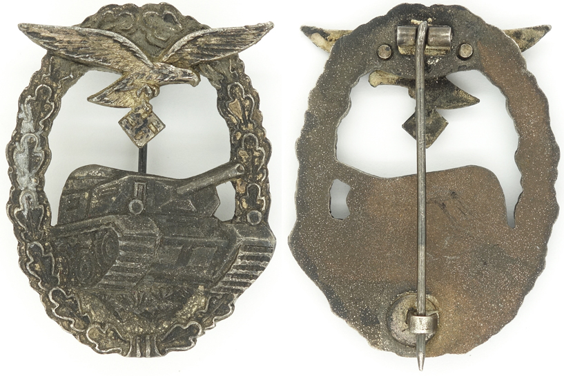 Early Post-War - Luftwaffe Panzer Badge by Souval