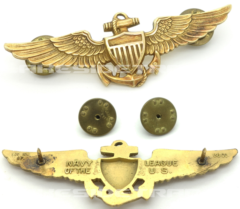 US - Navy League “Presentation” Pilot Wing by B.B. & Co.