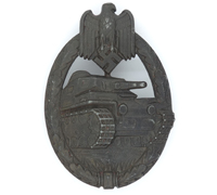 Panzer Assault Badge in Bronze by Zimmermann