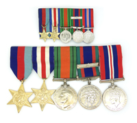 Canada, WWII – Five-Piece Medal and Miniature Bars