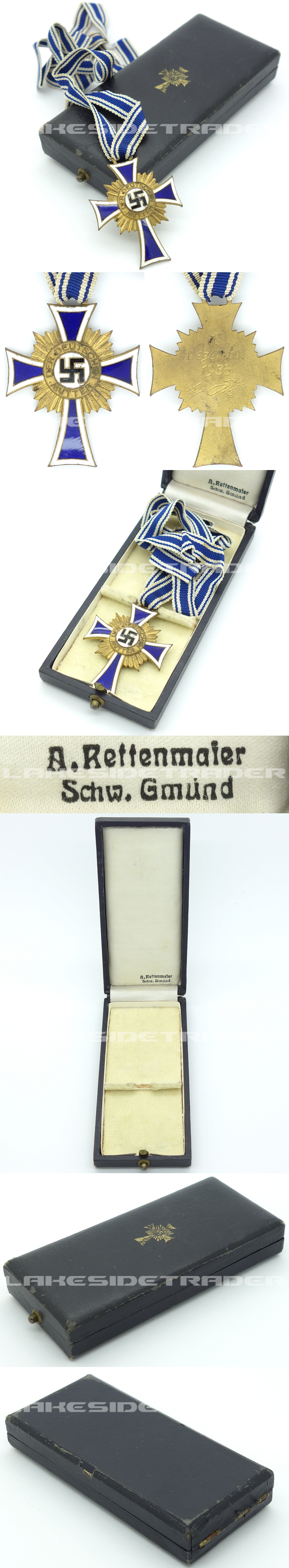 Cased Honor Cross of the German Mother in Gold