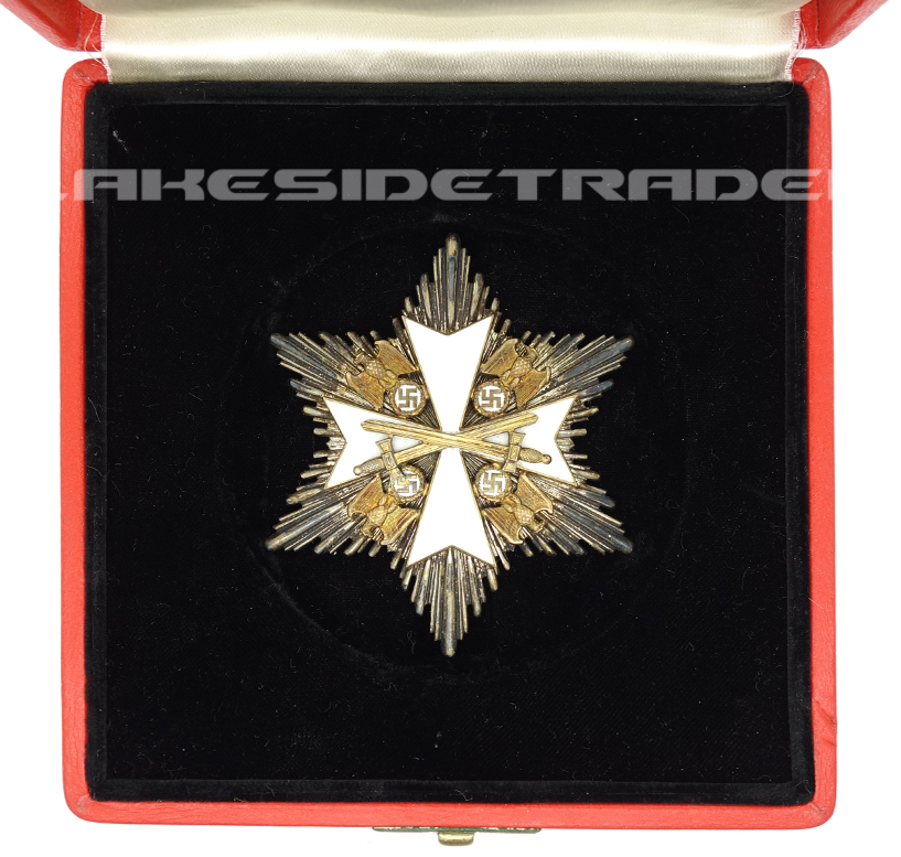 Cased Order of the German Eagle Breast Star with Swords by 21