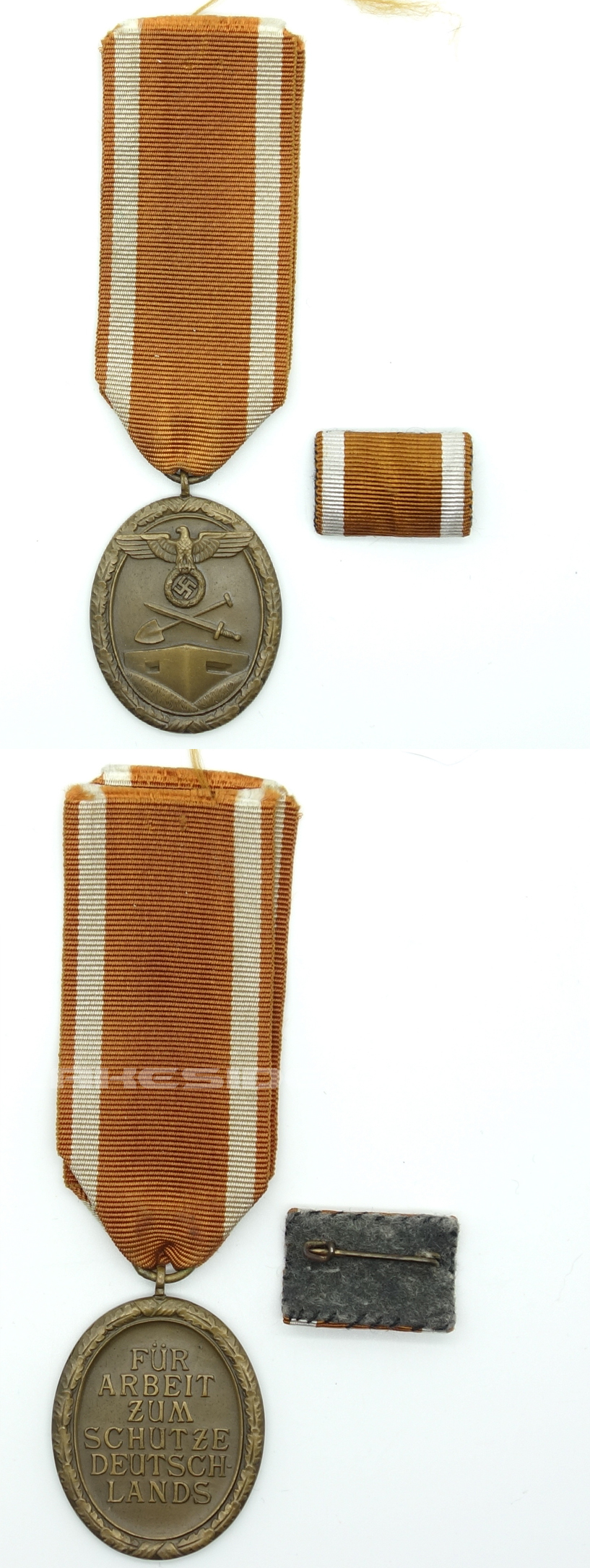 1st Issue - West Wall Medal w Ribbon Bar