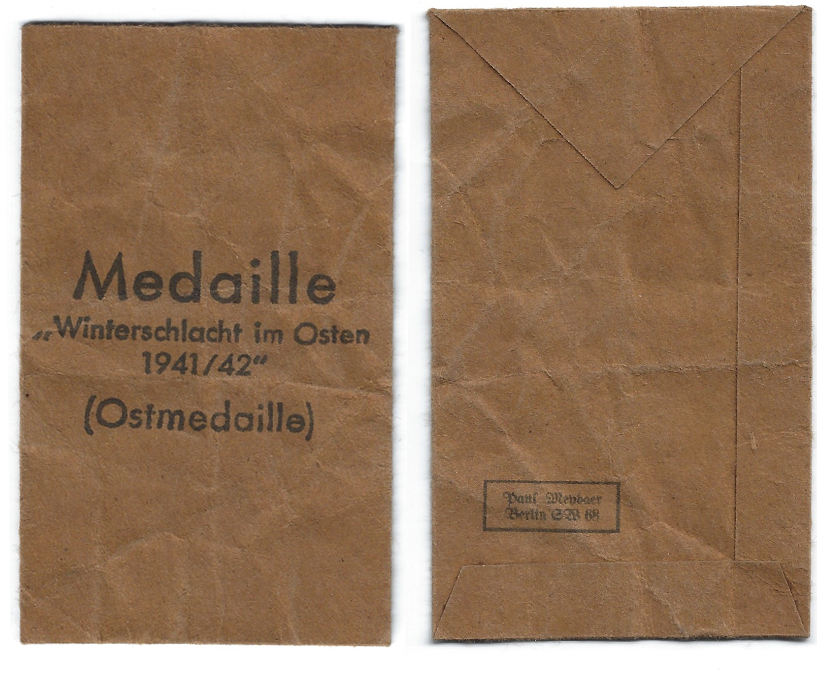 Eastern Front Medal Issue Packet by 7