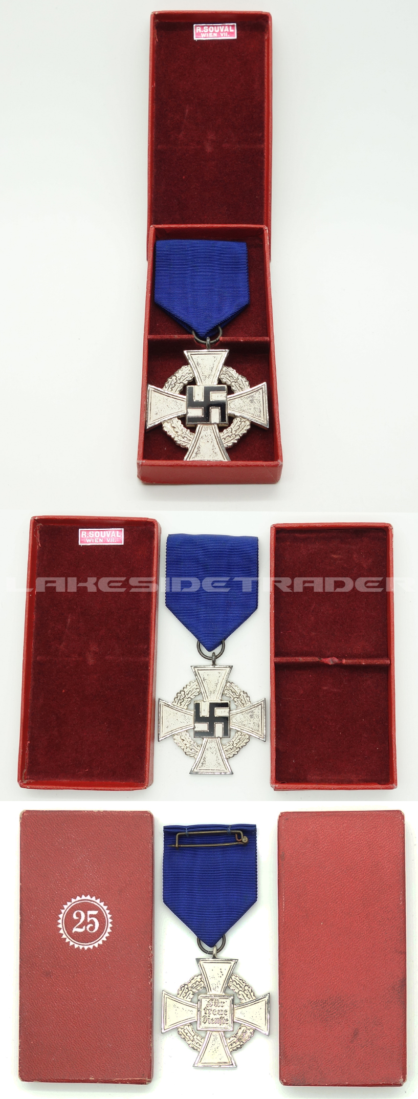 Cased - 25 Year Faithful Service Cross by Souval