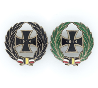 Two 1914 Enameled Iron Cross Pins