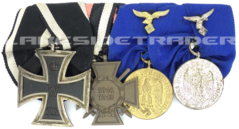WWI & Luftwaffe - Four-Piece Medal Bar
