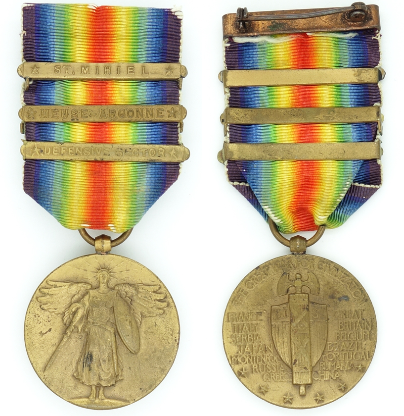 US, WWI - Victory Medal 3 Clasps