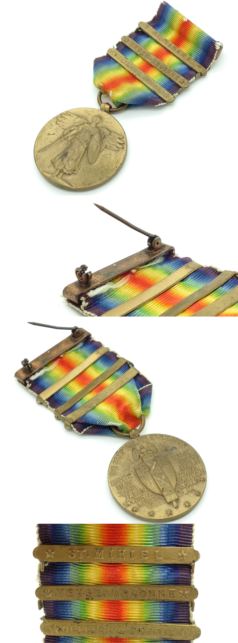 US, WWI - Victory Medal 3 Clasps