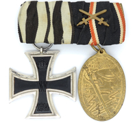 Imperial 2nd Class Iron Cross & Kyffhäuser Medal Bar