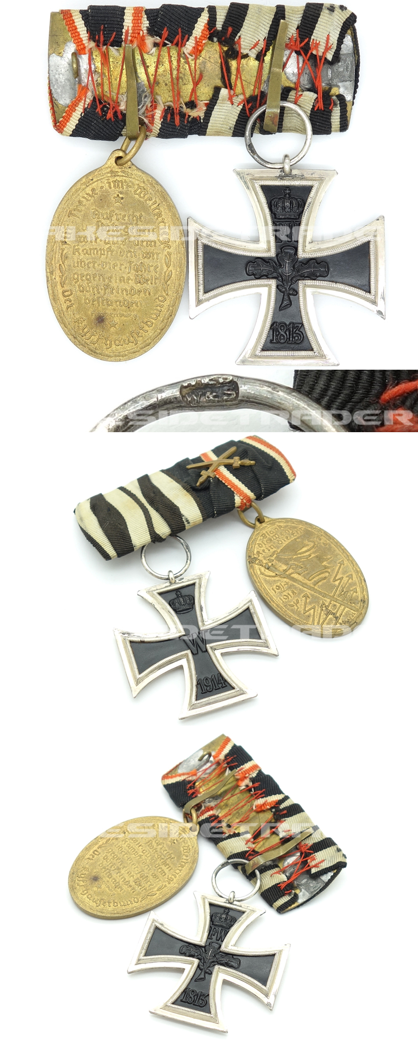 Imperial 2nd Class Iron Cross & Kyffhäuser Medal Bar