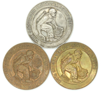 DDR - Three Fire Brigade Medallions