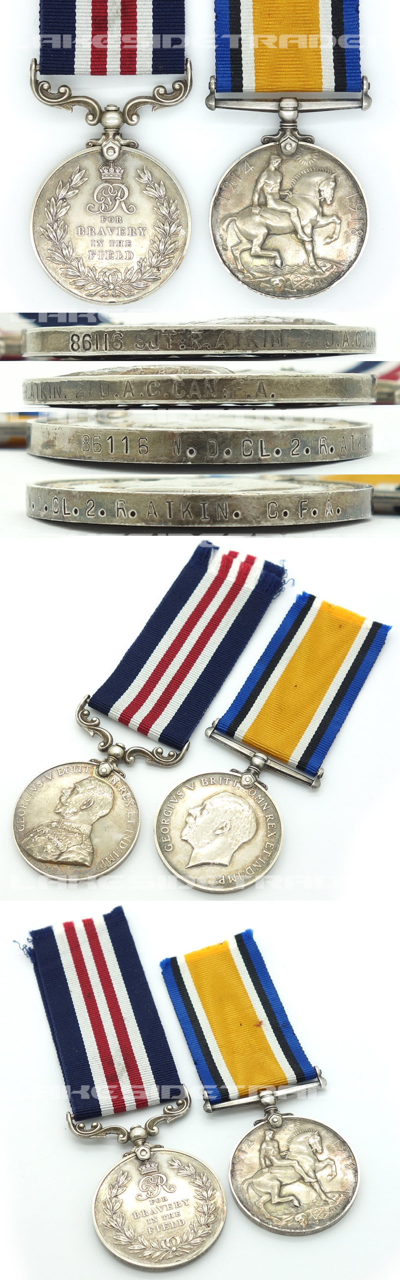 CEF, WWI – Military Medal & War Medal to Sgt. Atkin