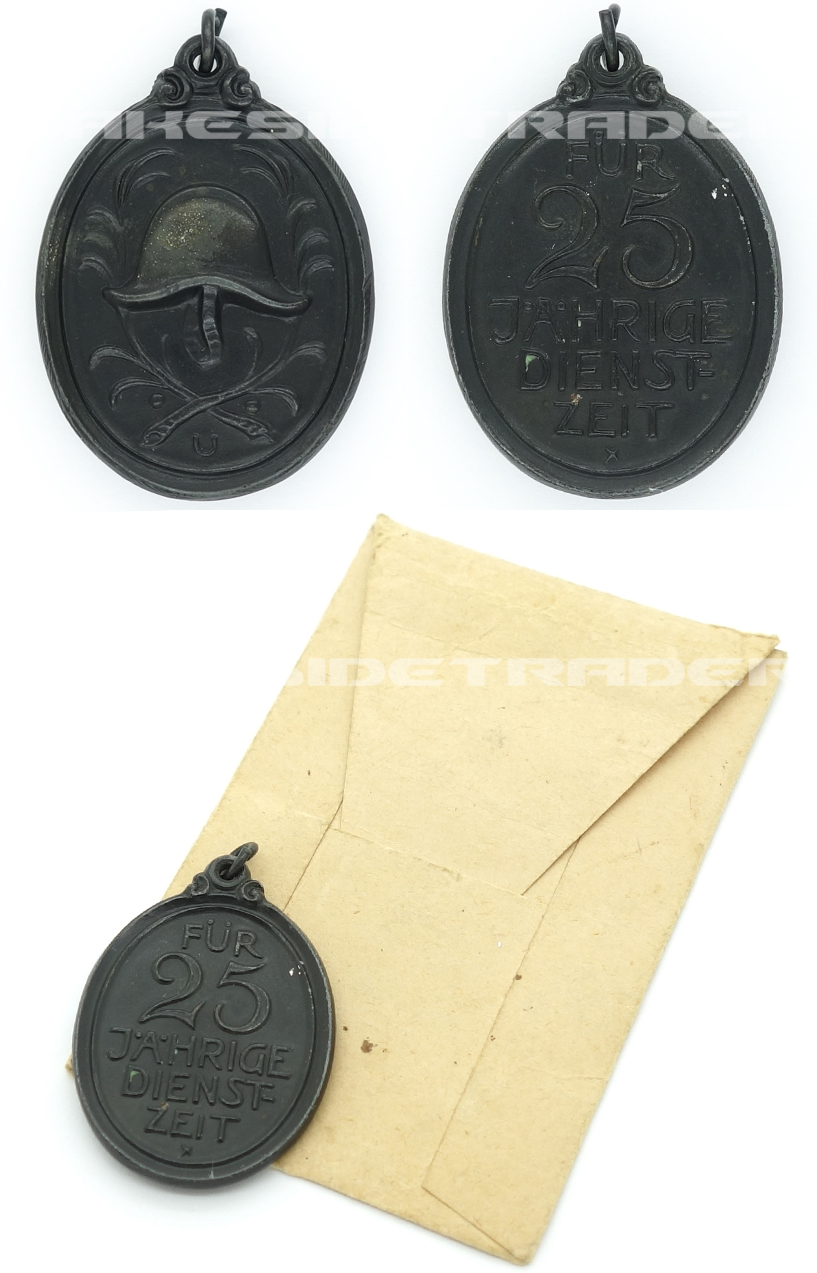 Bavaria - Iron 25 Year Fire Service Medal w Packet