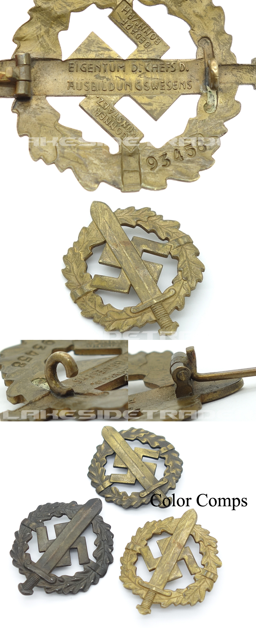Numbered - SA Sports Badge in Gold by Bonner