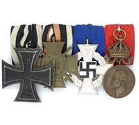 German Empire Imperial Ally- Four-Piece Medal Bar