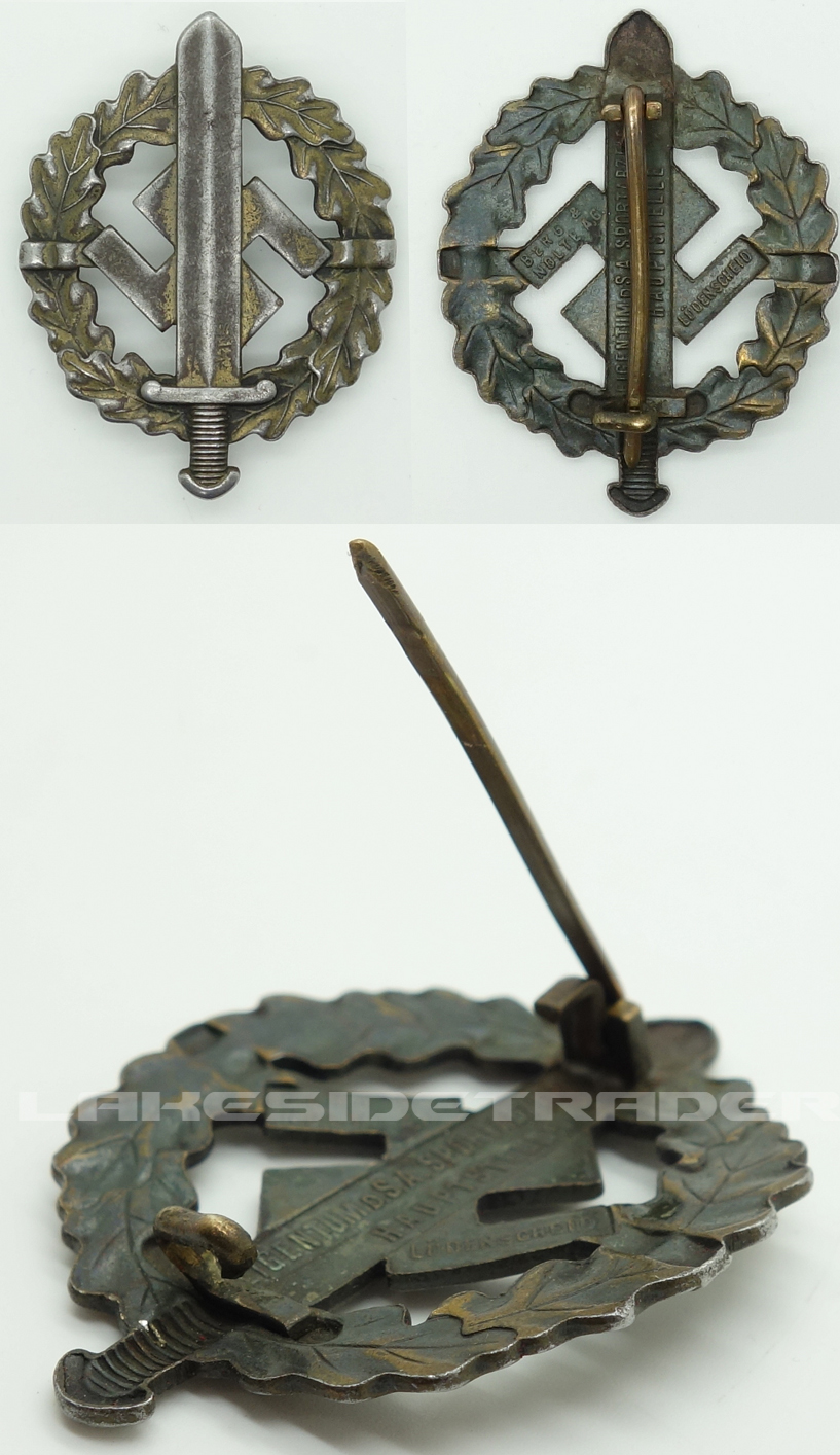 SA Sports Badge in Bronze by Berg & Nolte